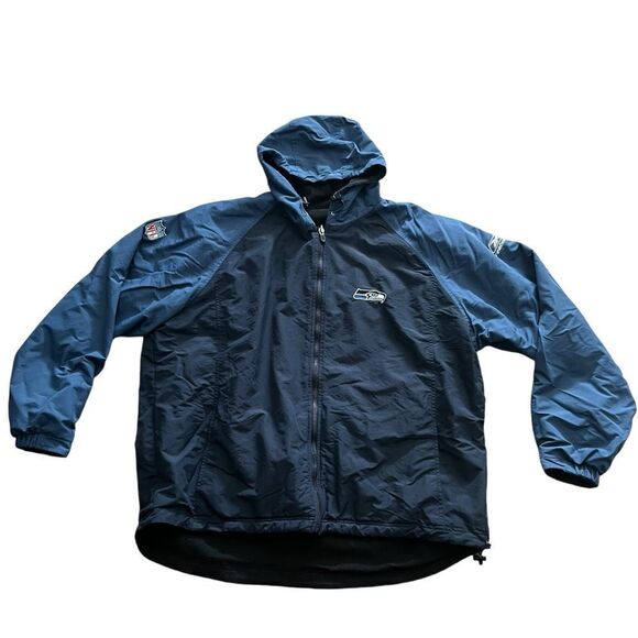 Vintage Reebok Seattle Seahawks Reversible Coat mens XXL - Picture 1 of 7